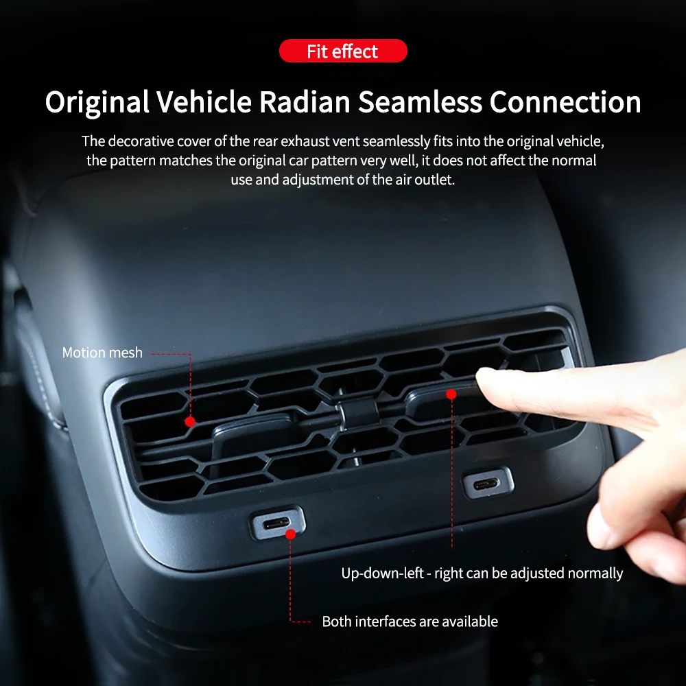 

Новинка для Tesla модель Y Модель 3 задняя центральная консоль Крышка для выхода воздуха модель 3 Пылезащитная Крышка для выхода на вентиляционное отверстие автомобильный Стайлинг интерьерный аксессуар