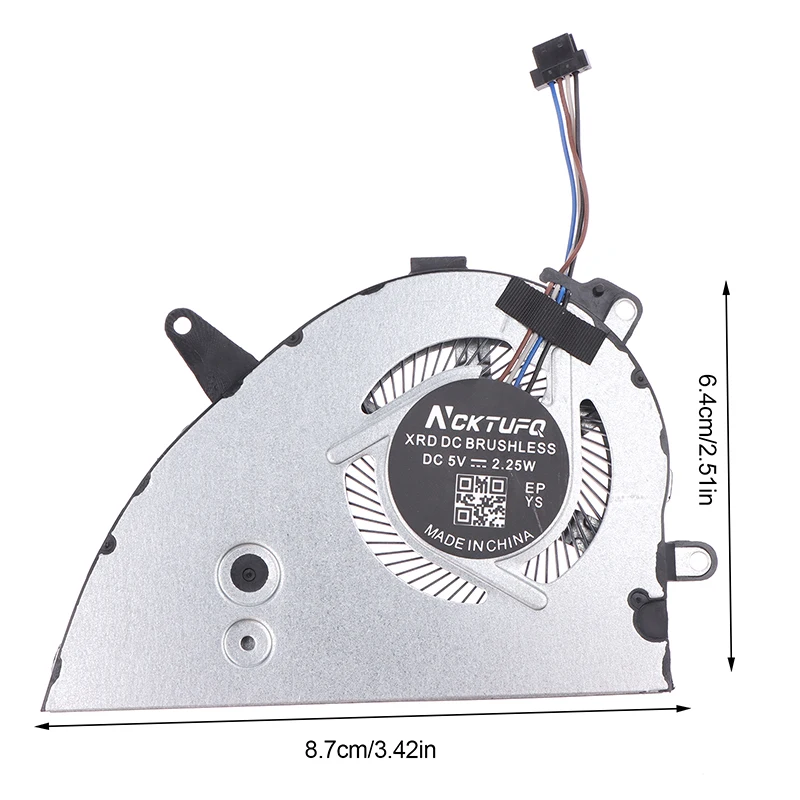 1 PCS CPU Fan For 15-CW/CS TPN-Q210 4 Wires Laptop CPU Cooling Fan Integrated Graphics