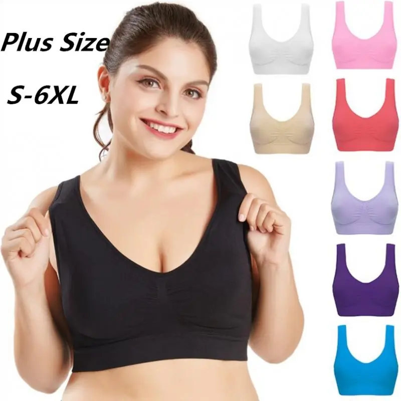 New Hollow Breathable Back Sports Bra No Steel Ring Non-marking Stretch  Tank Top Yoga Running Fitness Underwear Large Size M-2XL - AliExpress