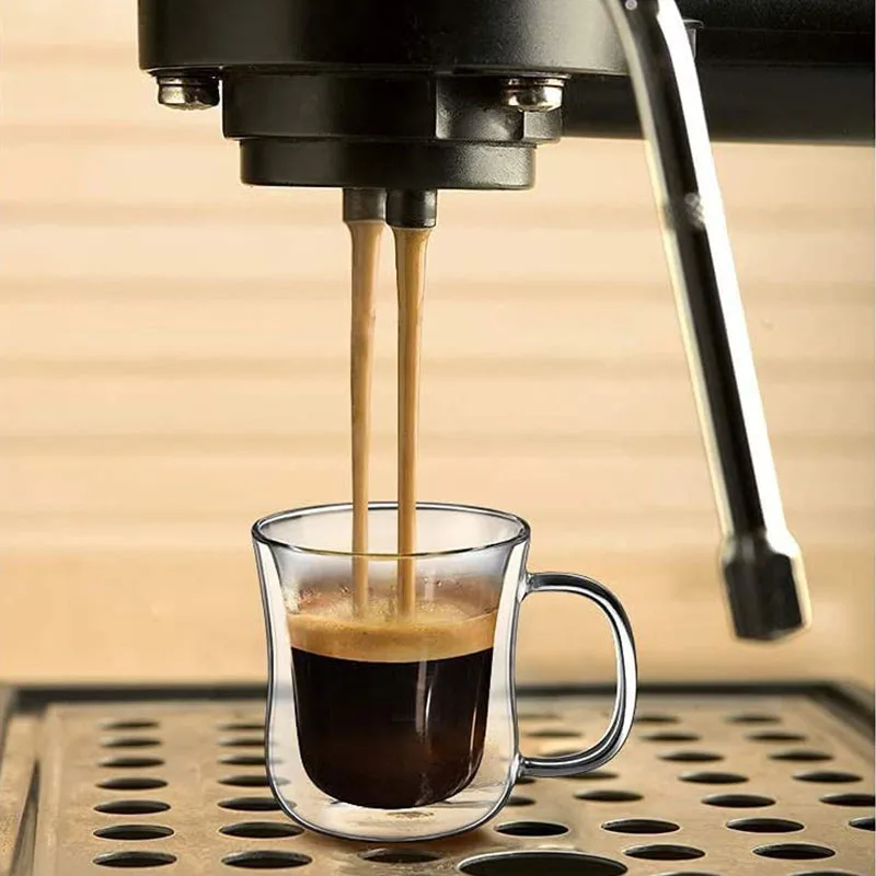 Lot De 4 Tasses à Café En Verre Transparent 300ml - Pour Latte, Cappuccino, Expresso Et Boissons Chaudes