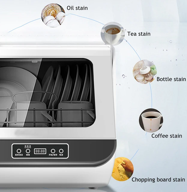 Lavavajillas de mesa automático inteligente para frutas y verduras, lavavajillas  portátil integrado sin instalación, 220V, 50Hz, 6 juegos - AliExpress