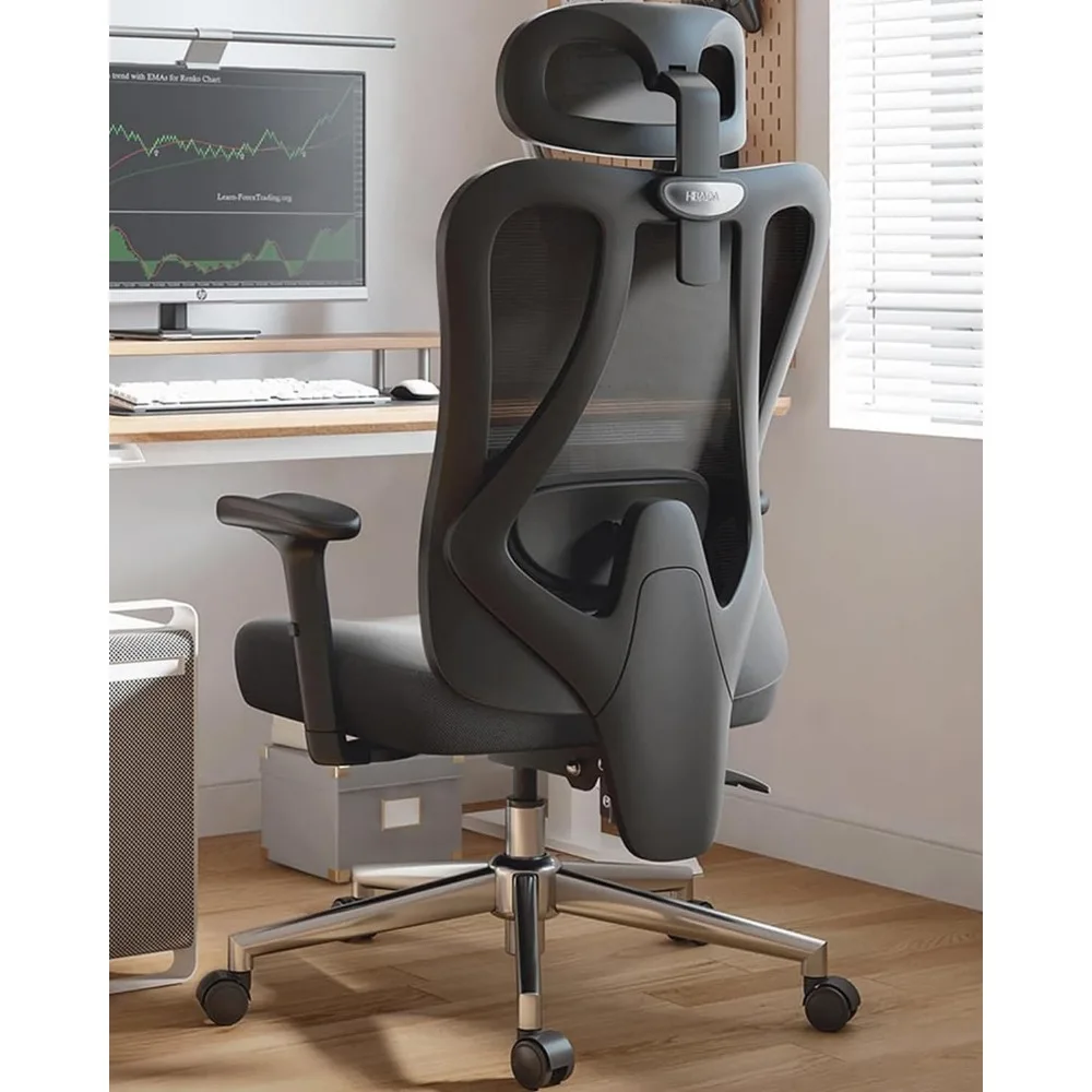 

Office Chair 2D Adjustable Lumbar Support,with Adjustable Headrest and Armrest,145°SteplessTilt Function,36 Pounds Office Chairs