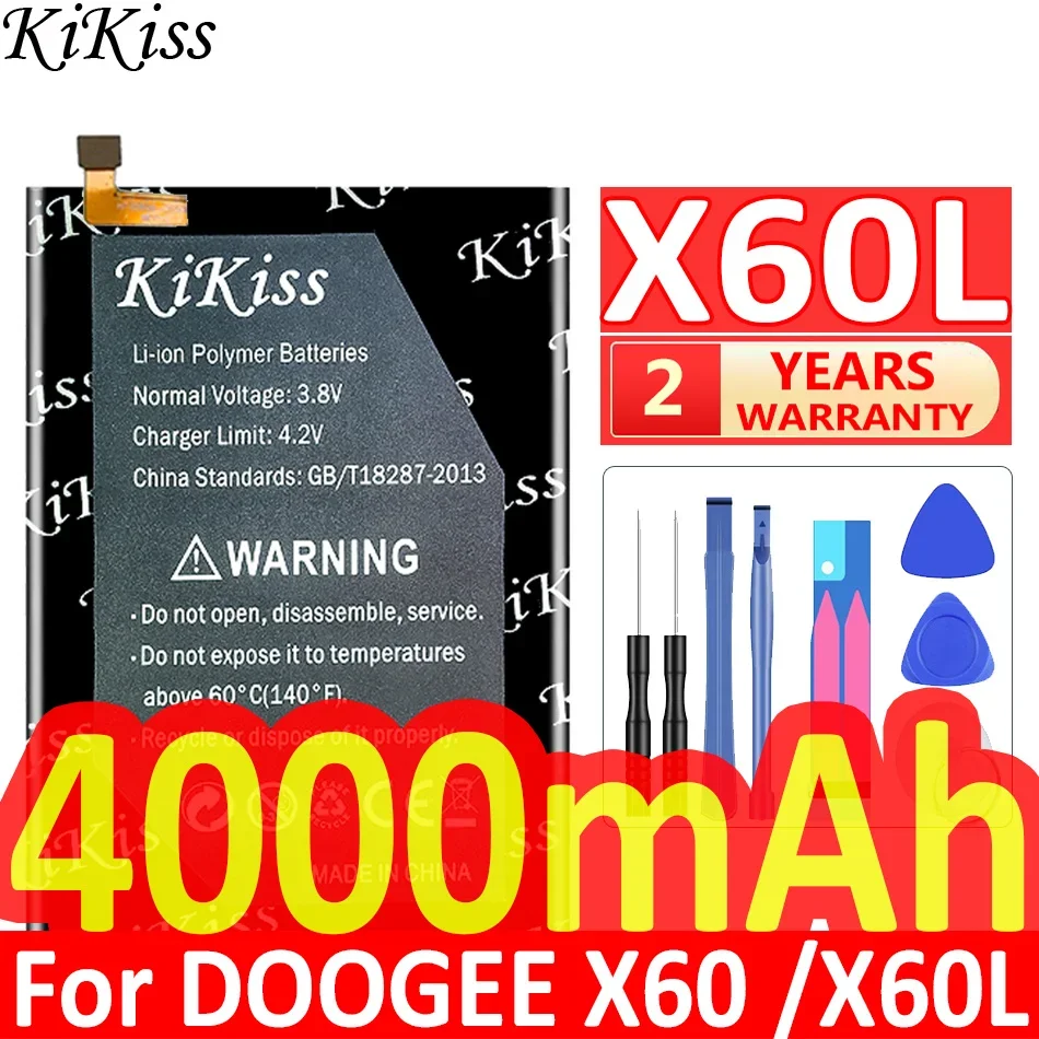 

Оригинальный аккумулятор KiKiss Для DOOGEE X60/X60L, 4000 мАч, для смартфона DOOGEE X 60/X60L