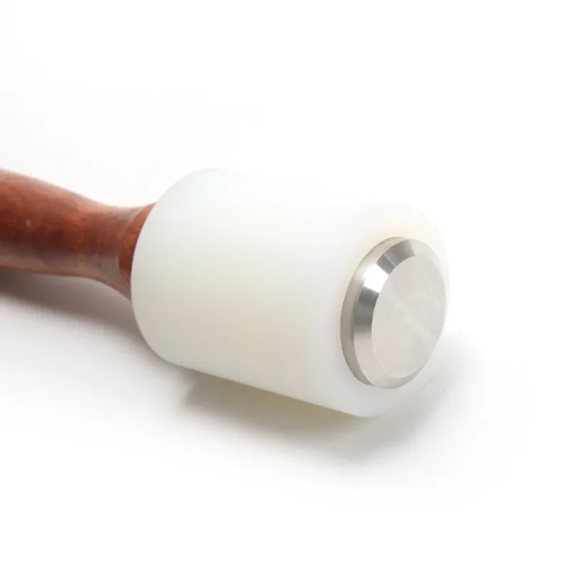Nylon Hammer Leathercraft Carving Hammer Sew Leather Cowhide Tool Kit with Wooden Handle