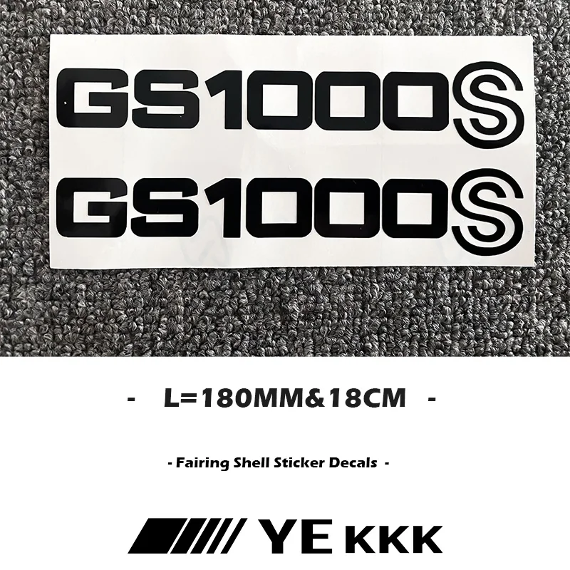 2X 180Mm Moto Carenatura Shell Hub Head Shell Serbatoio Carburante Adesivo Decalcomania Bianco Nero Per Gs1000S Gs 1000 S 1000 S