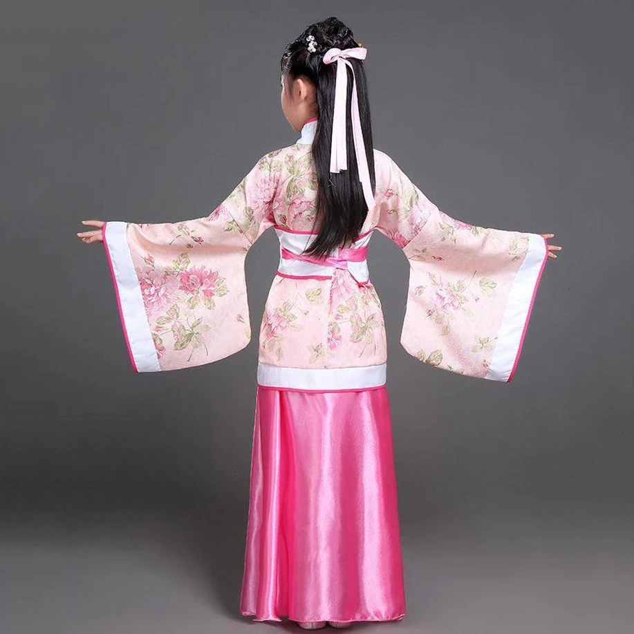 Hanfu Chinese Costume Kids Flower Girl Dresses Traditional Stage Wear Women Dance Costume Adult Fairy Dress chinese traditional costumes
