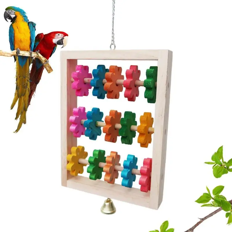 

Birds Toys Wooden Parrot Climbing Swings Bird Swing Parrot Stand Squirrels Supplies Bird Cage Accessories Hangable Cage Toy