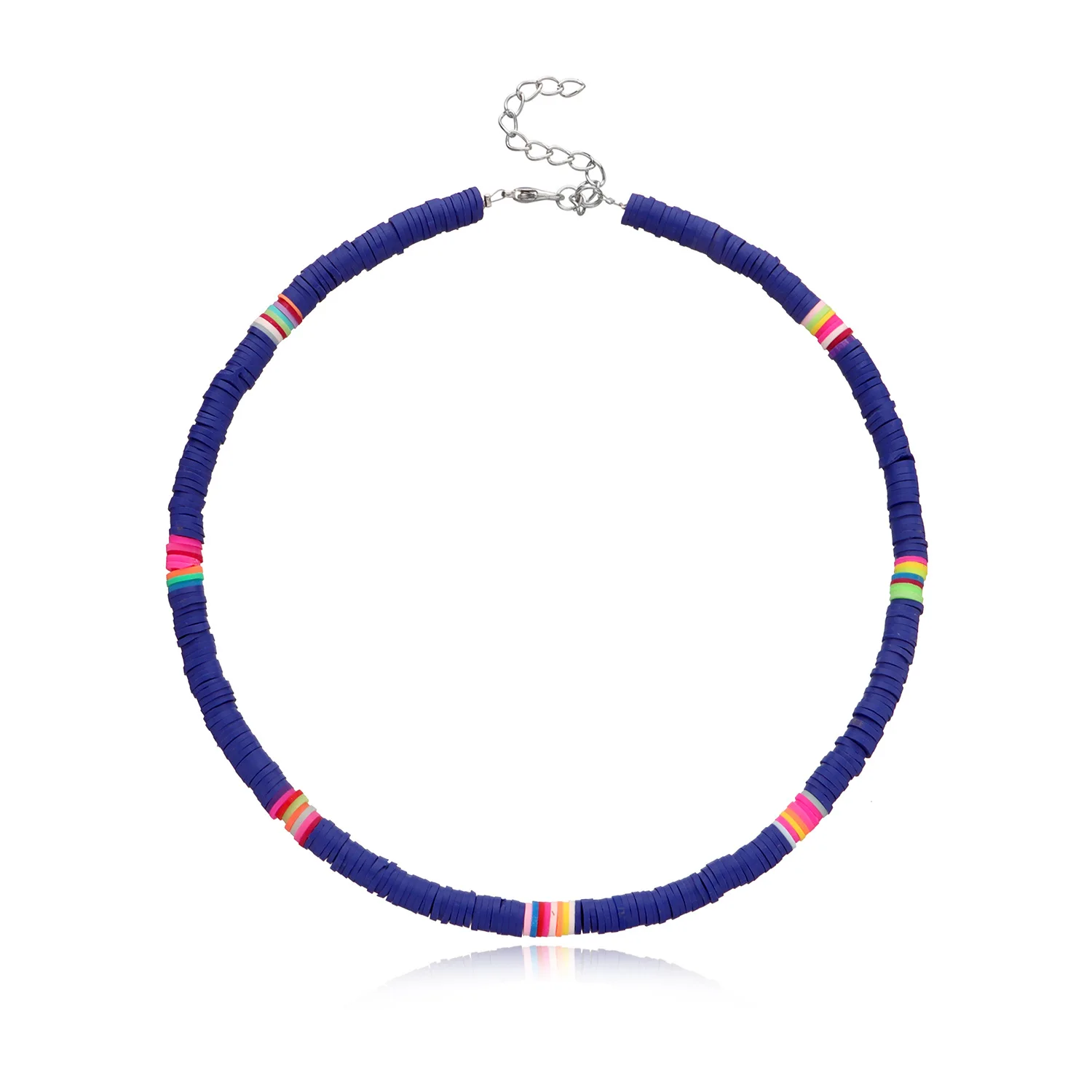 

PN5 Customized Trendy Bead Strand Beaded Choker Necklace For Women Bohemian Colorful Handmade Necklace Collar Jewelry