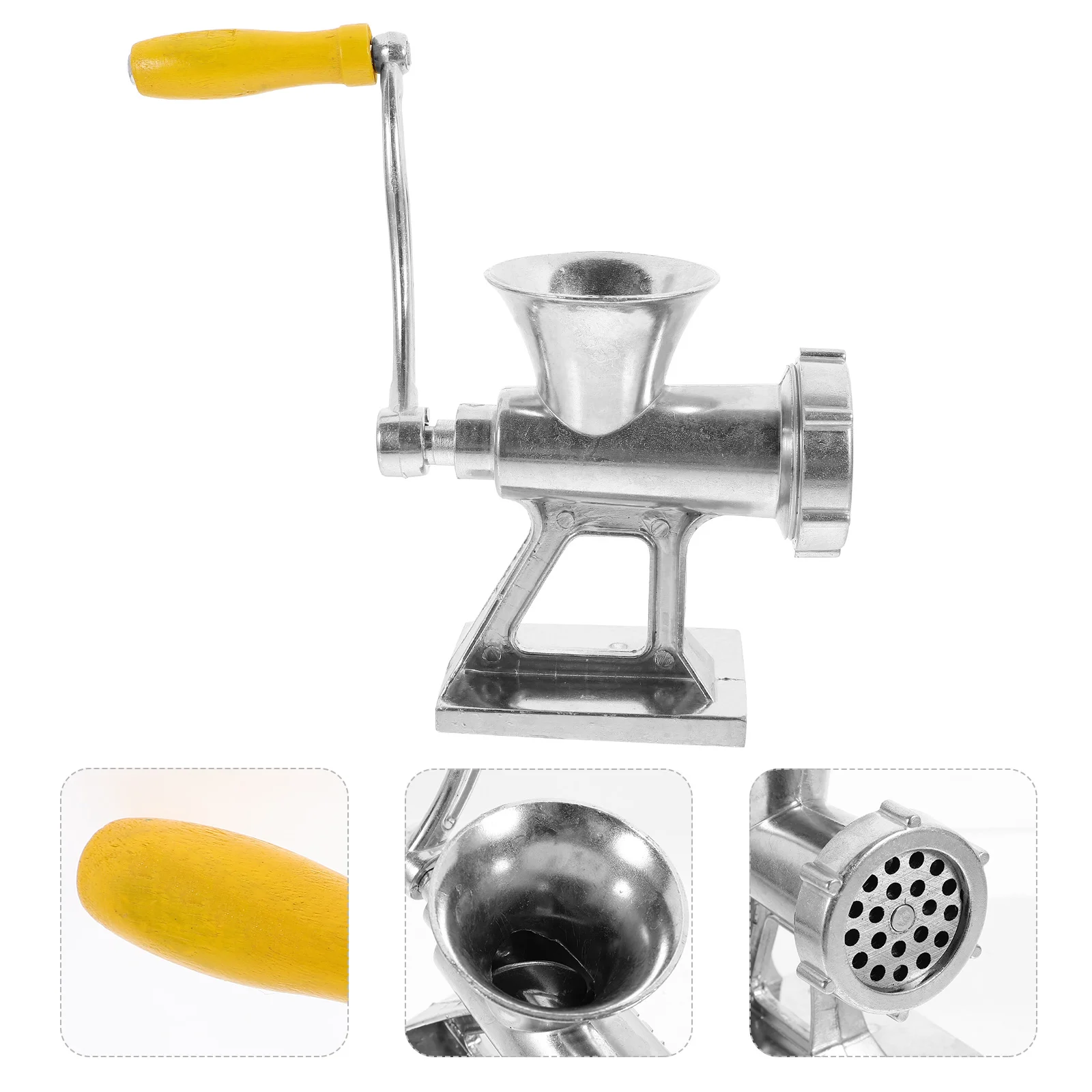 

Manual Meat Grinder Power Source Convenient Sausage Filler Colodial Silver Practical for Kitchen Aluminum Alloy Hygiene