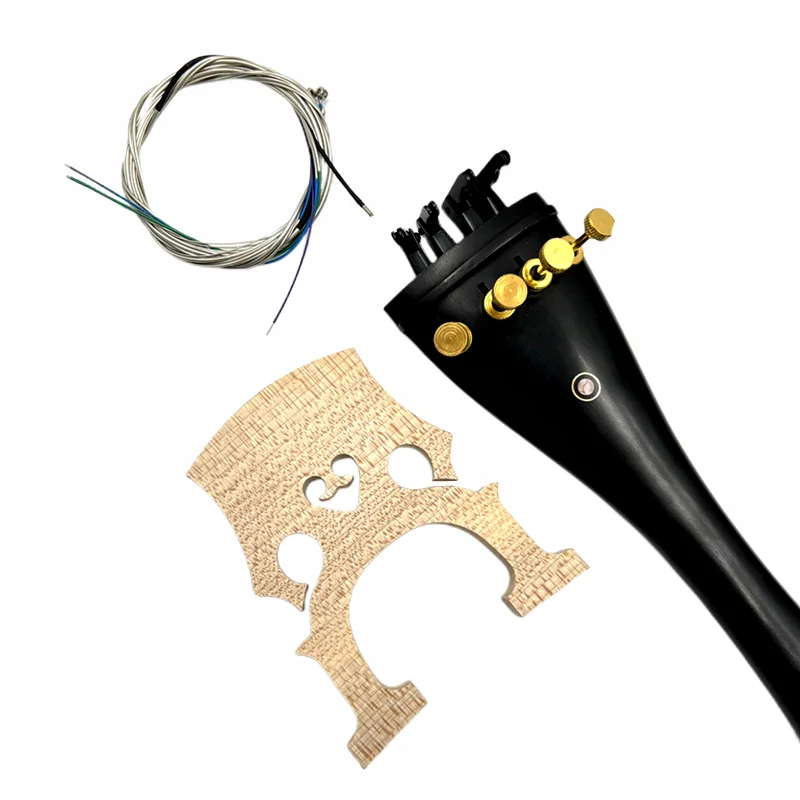 Cello parts fittings 4/4 3/4 1/2 1/4 7/8 cello neck head fingerboard bridge tailpiece strings Tuning Pegs Nut fine tuners