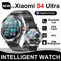 New For Xiaomi S4 Ultra Smart Watch Men AMOLED Outdoor Sports NFC GPS Compass Heart rate Waterproof Bluetooth Call Smartwatches 1