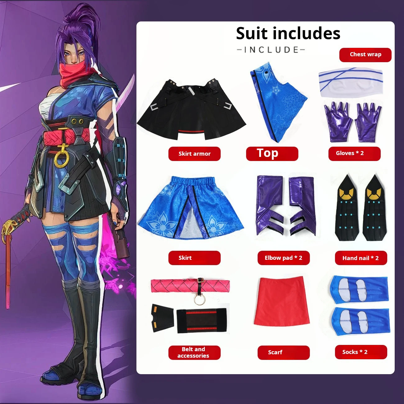 Marvel Rivals: Betsy Braddock (Psylocke) | Blue Cosplay Costume Set 41 Marvel Rivals Psylocke Cosplay Costume for Women (Unofficial)