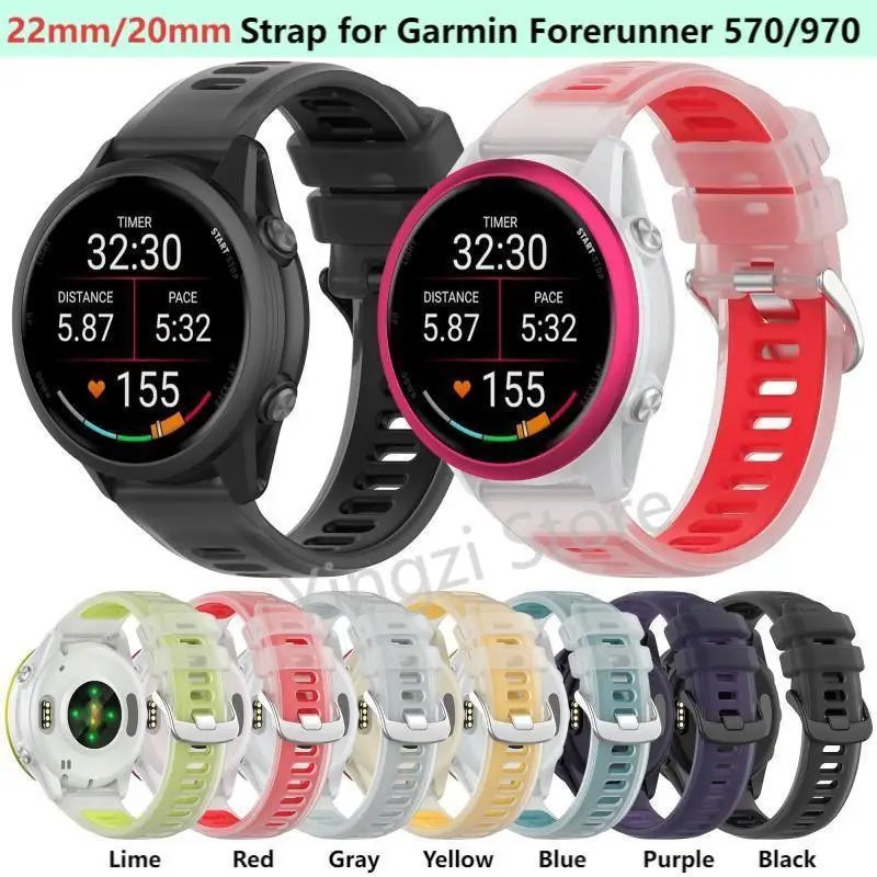 Silicone Strap for Smart Watches - 20mm and 22mm
