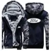 Sweatshirt Coat Pullover Tops Ford car logo 2022 Men's New Winter Long Sleeves Print Thicken Warmer Jacket Sport Hoodies Zipper 3