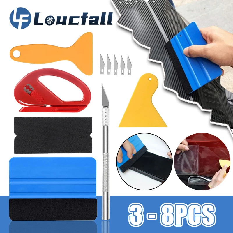 Car Film Wrap Tools Kit Squeegee Set Vinyl Scraper Cutter for Vehicle