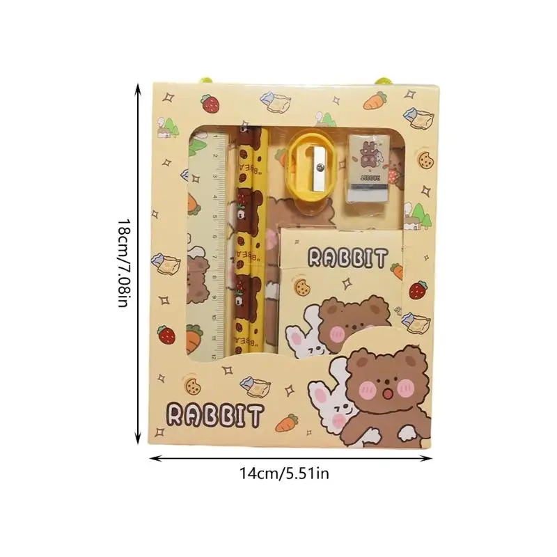 다채로운 컬러 문구 선물 세트 학생을위한 다기능 쓰기 액세서리 창의력 컴팩트 안전 보관 상자 D2RC