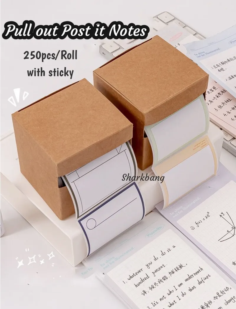 Sharkbang Creative 250 Sheets Sticky Notes Pull Out Post Memo Pad To Do List Paperlaria List Notepad School Office Stationery