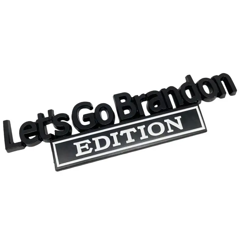 

Car Styling Metal Decals Let's-Go-Brandon EDITION Logo Alloy Car Emblem 3D Badge Sticker Decal Auto Accessory For Rear Tailgate