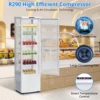 9.8 Cu.Ft Commercial Refrigerator Display Case, Single-Door Pastry Display Case With Interior Led Lighting, Double-Layered 3