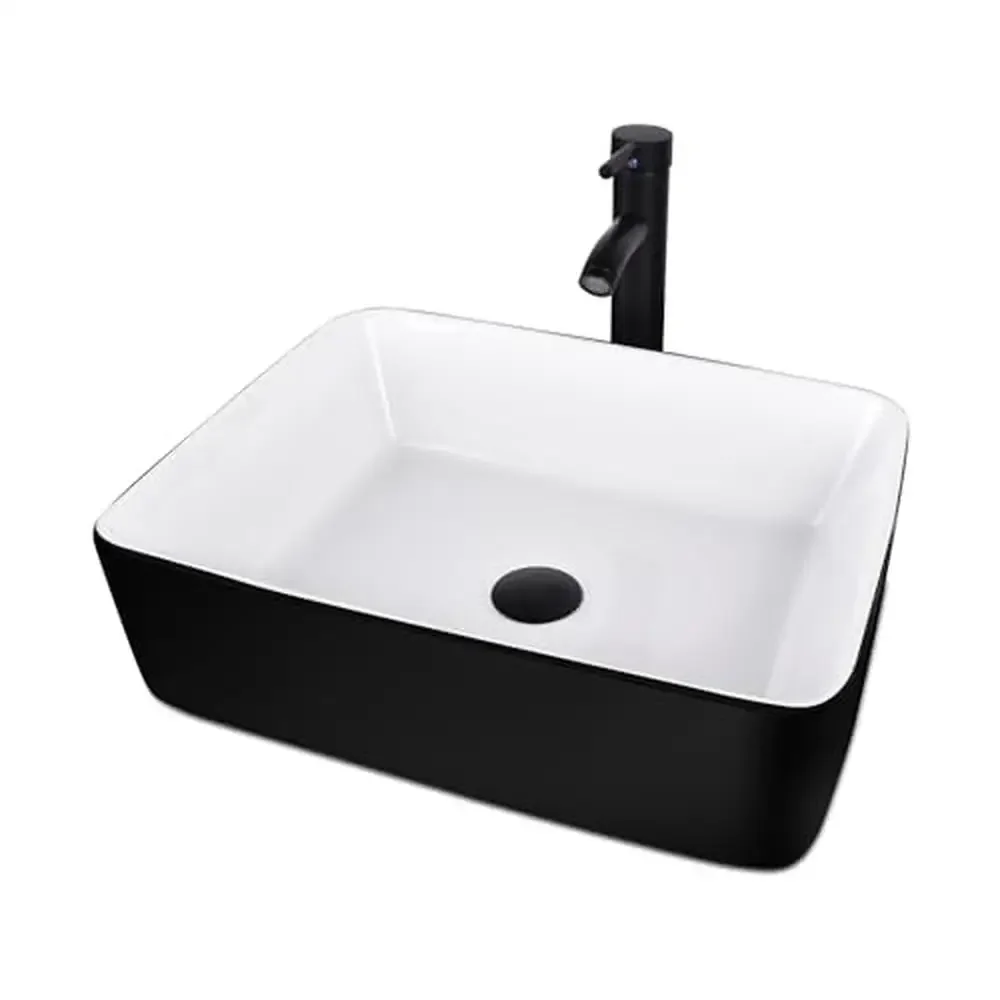 Black Wall Mounted Bathroom Vanity Cabinet Set with Glass Sink and Faucet Modern Design Extra Storage Space Easy Installation