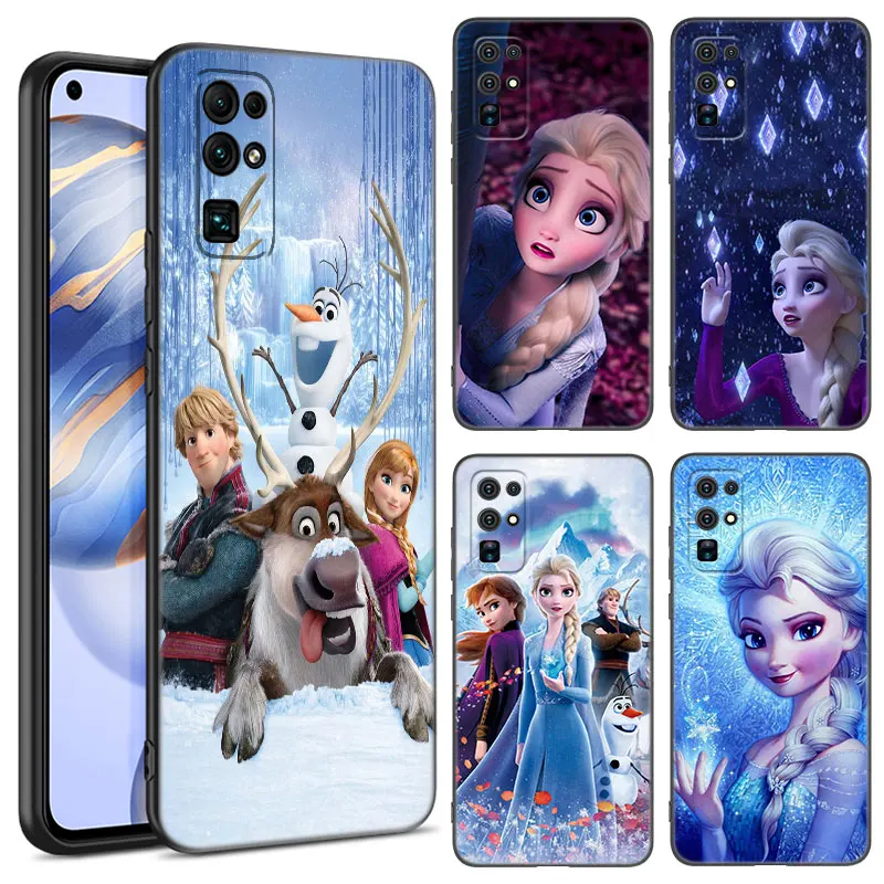F-Frozen Princess Black Phone Case Per Huawei Honor 70 90 Lite X40 Gt X50 I X5 + X6A X6S X7A X8A X8B X6 X7 X8 X9 4G X9A X9B 5G