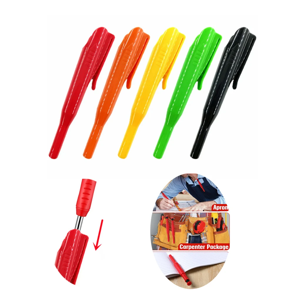 CarpenterPencilHolderDeepHoleMechanicalMarkerStandPocketClip