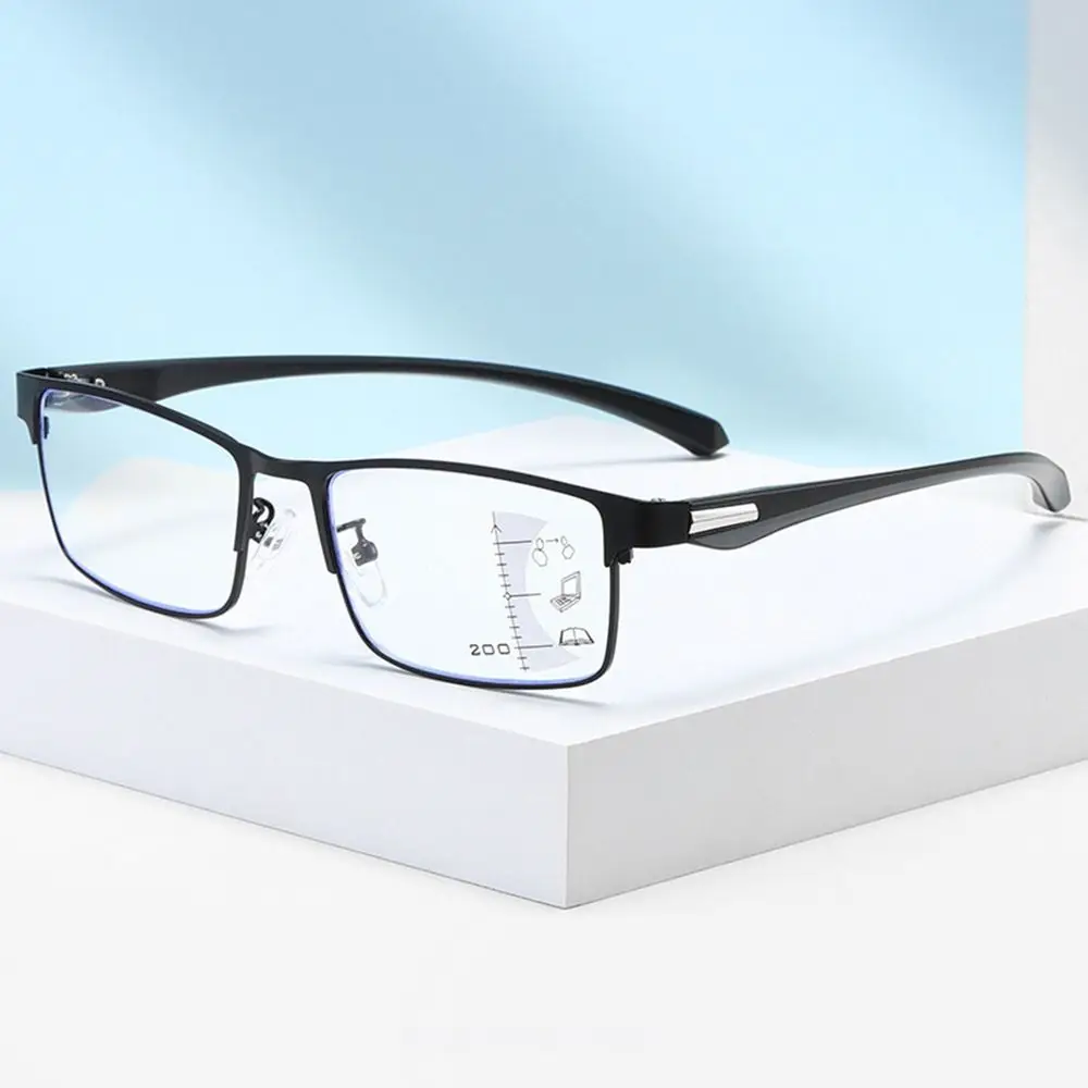 

Multifocal Anti-Blue Light Reading Glasses Blue Ray Blocking Progressive Near Far Hyperopia Glasses Ultralight Eye Protection