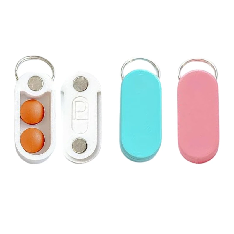 

X6HD Business Trips Pills Organizers Dispenser Keyring Durable Pills Box Keyring