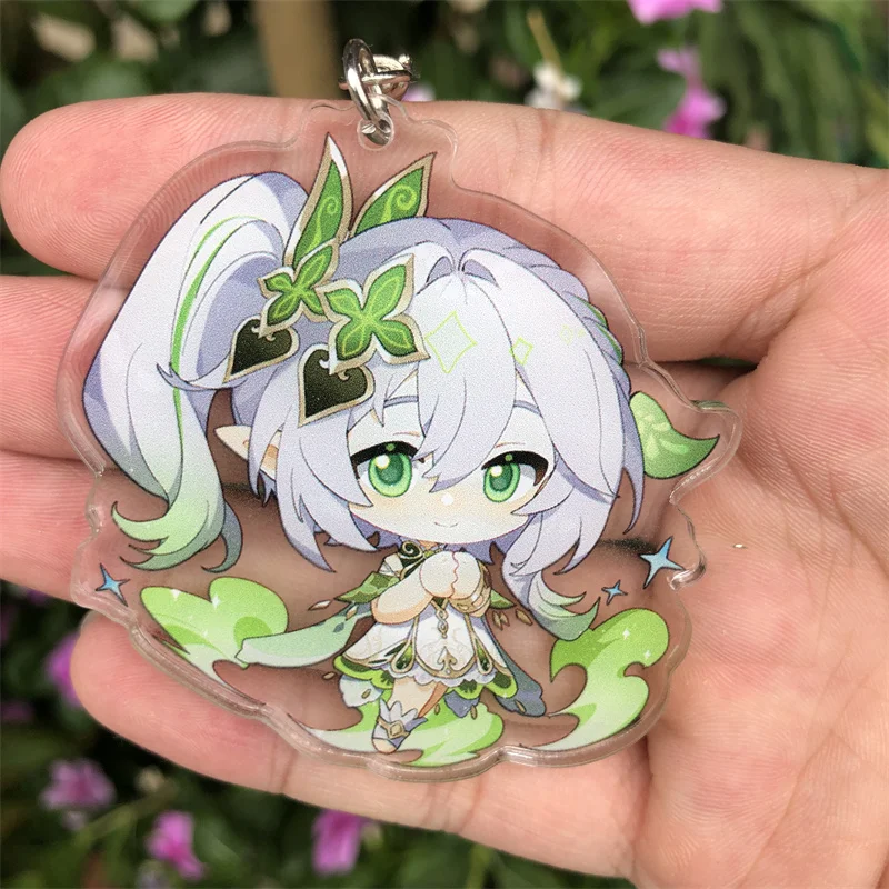 Genshin Impact Nahida Tighnari Kamisato Ayato Keychain Figure Badge Anime Game Cosplay Accessories