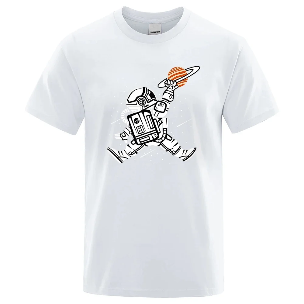 

Футболка Spaceman Dunk для мужчин и женщин, Повседневная Уличная одежда с круглым вырезом, дышащая крутая с графическим принтом в стиле Харадзюку, с винтажным принтом, унисекс