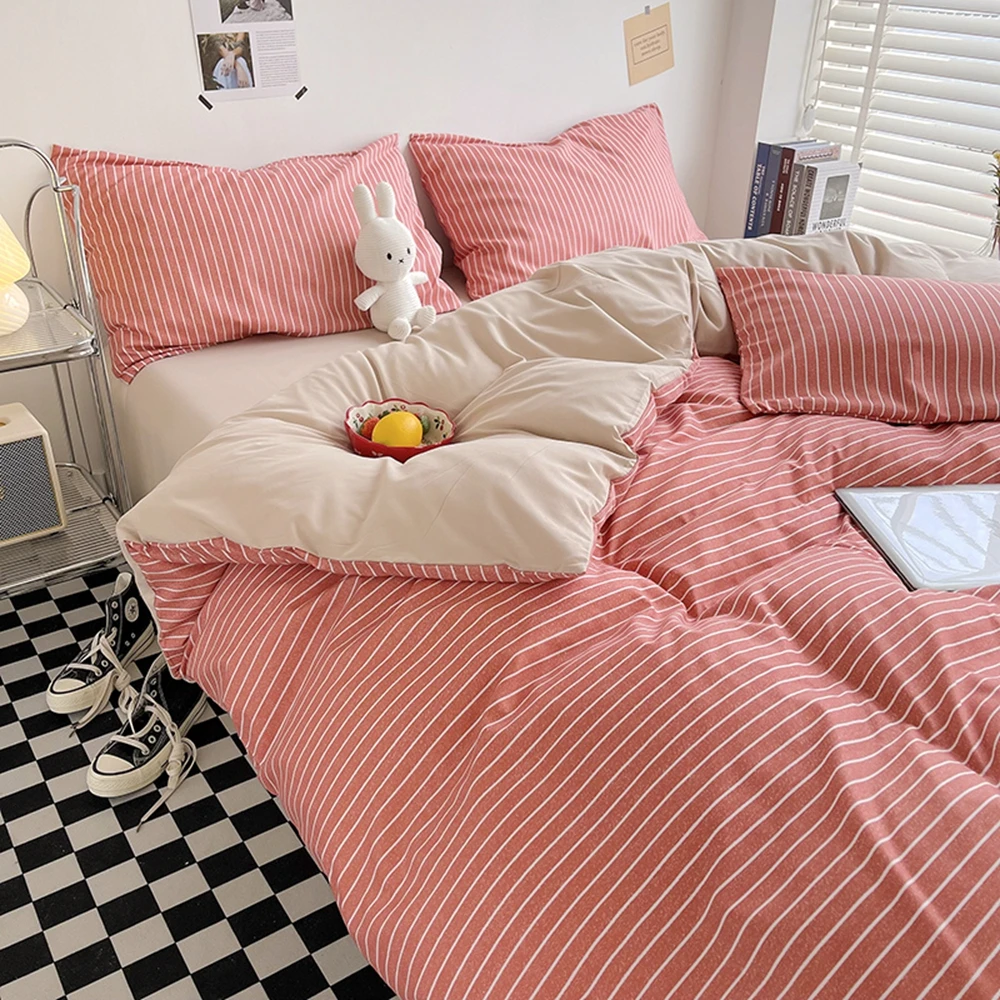 Home Bedding Comforter 150x200 Stripes Multisize Quilt Cover Polyester