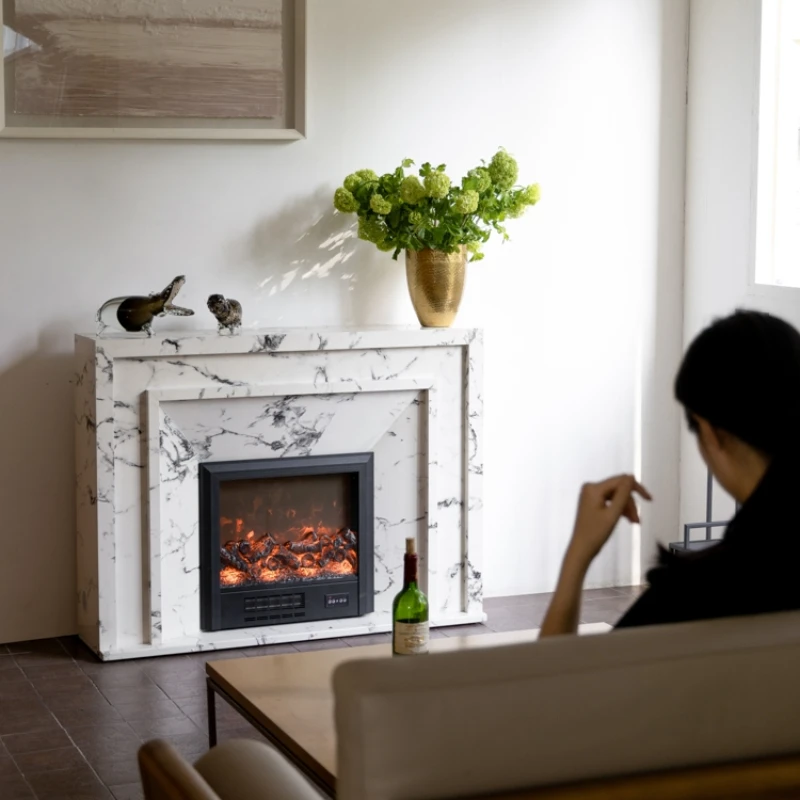 Marmo Di Fuliggine Bulgari, Camino Simulato, Riscaldabile Al Suono, Credenza Hall