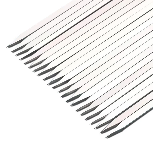 10Db Lapos Grillezés Nyárs Hordozható Rozsdamentes Acél Újrahasznosítható, Könnyen Tisztítható Grill -Kiegészítők - Image 5