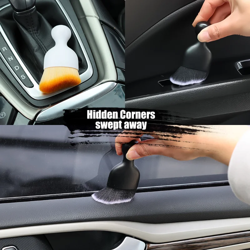 

Car Interior Cleaning Brush Dashboard Air Conditioner Air Outlet Detailing Washing Brush Soft Brushes Gap Dust Removal Artifact