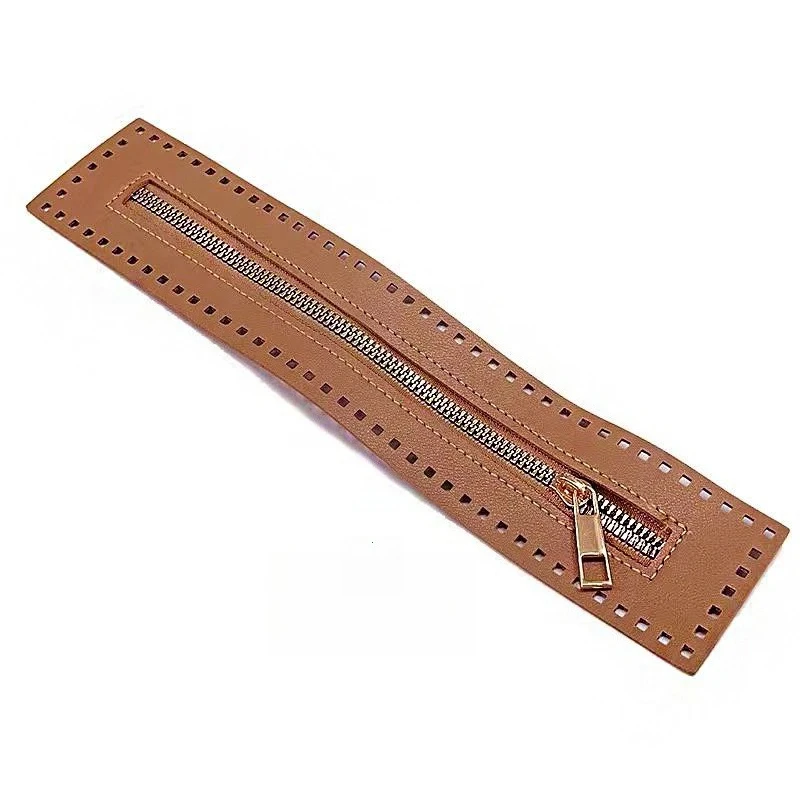 27cm Long Solid Leather Zipper for Handbag Crochet Bag Hardware Practical Sewing Accessory Purse Accessories Diy Bag