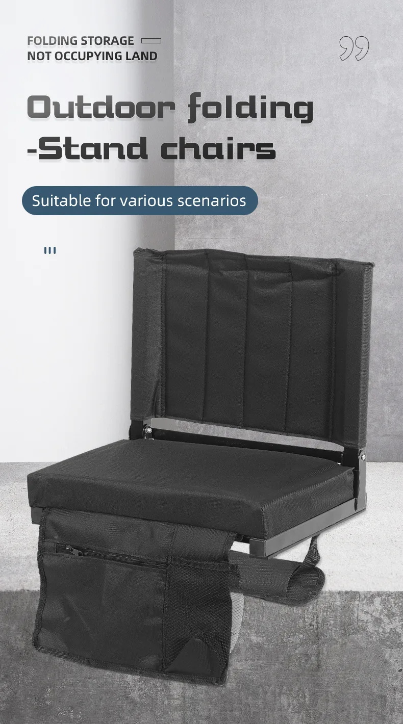 Description Picture 3 of itemIN STOCK Outdoor Stadium Stand Portable Folding Camping Backrest Foldable Watching Chair
