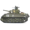 Henglong 3898-1 Metal US M4A3 Main Battle Tank RC Model US Sherman 1:16 Battle Simulation Remote Control Toys Car 4