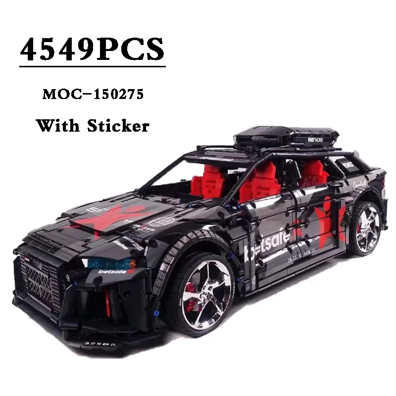 

Строительные блоки MOC-150275 Supercar (с наклейкой) RS6 улучшенная модель автомобиля 4549 шт. сборный строительный блок игрушка «сделай сам» подарки на день рождения