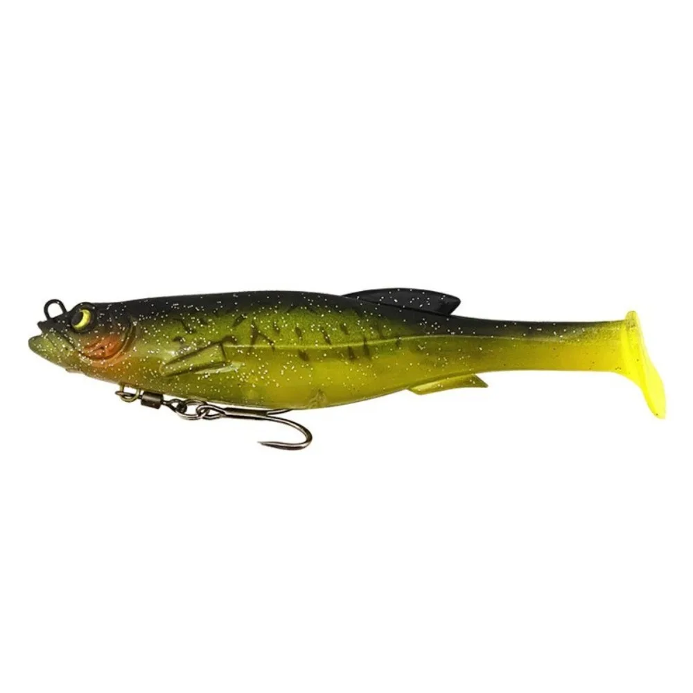 With Salwater Freshwater Hook Soft Fishing Lures 3D Eyes 9cm/9g 12.5cm/21g Artificial Swimbait Artificial Fish Silicone