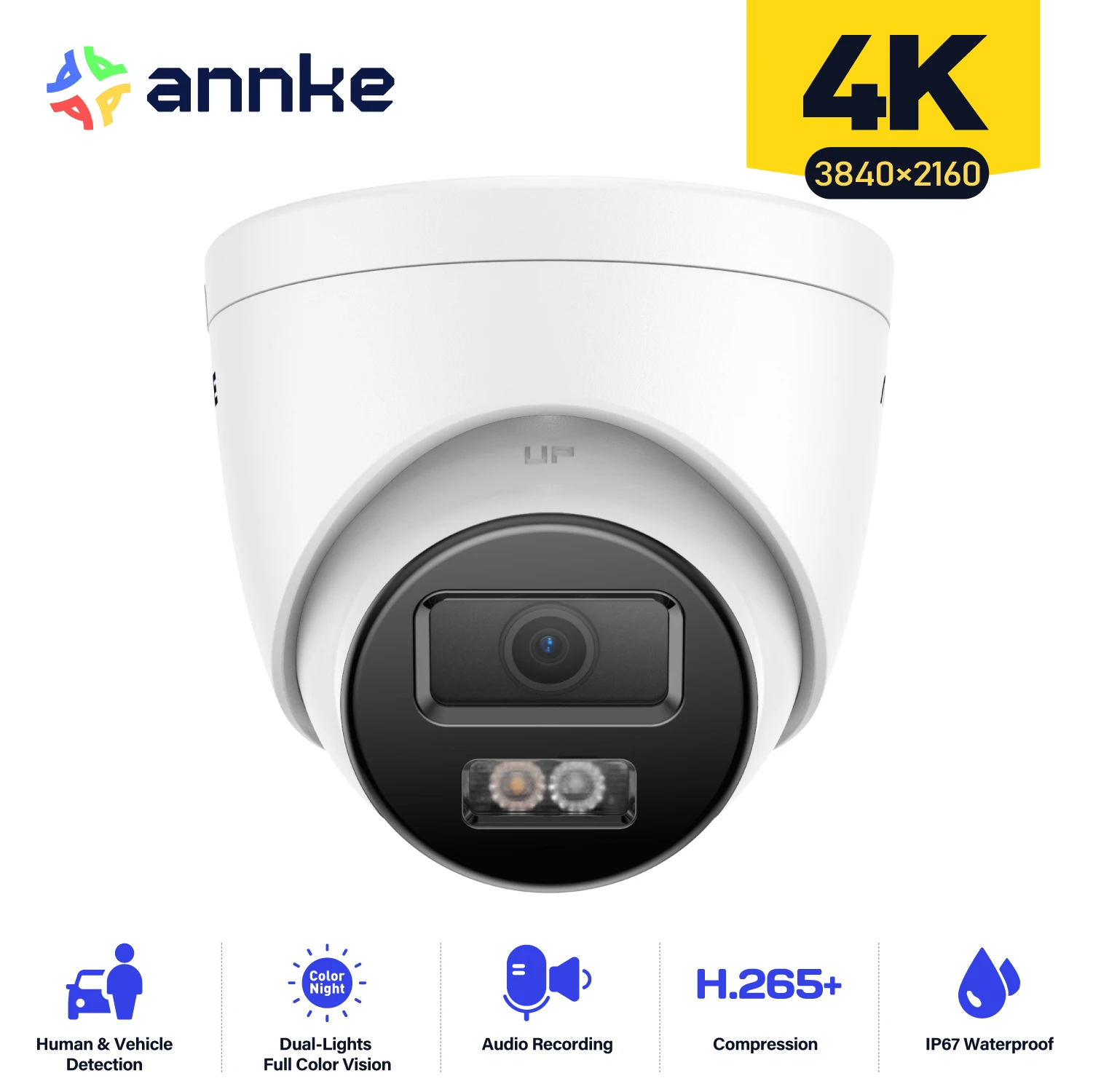 Annke 4K Ip Camera Outdoor Indoor Resistente Alle Intemperie Torretta 4K Telecamere Di Videosorveglianza Registrazione Audio Telecamere Cctv Telecamer