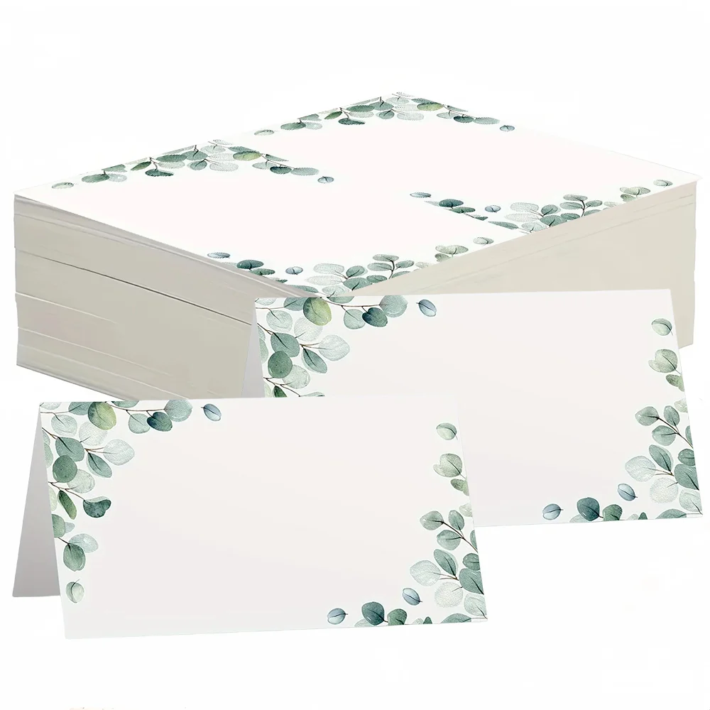 Place Cards 30/50/100pcs Simple Fresh Plant for Wedding Seating Number Table Name for place cards
