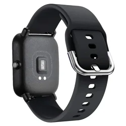 Premium Silicone Watch Strap - 20mm/22mm - Multiple Sizes Available - Amazfit GTS 2 mini (Black S 01)