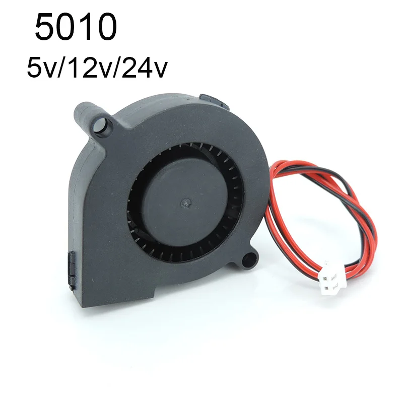 Cooling Fan DC 5v 12v 24V 5015 Radial Turbo Blower 50x15MM 3D Printer Accessories 50MM Brushless 5CM Cooler Fan W28