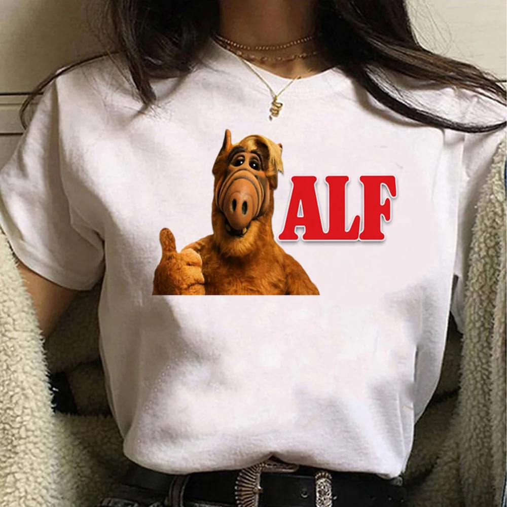 

Футболка Alf, женская летняя футболка, Женская аниме одежда