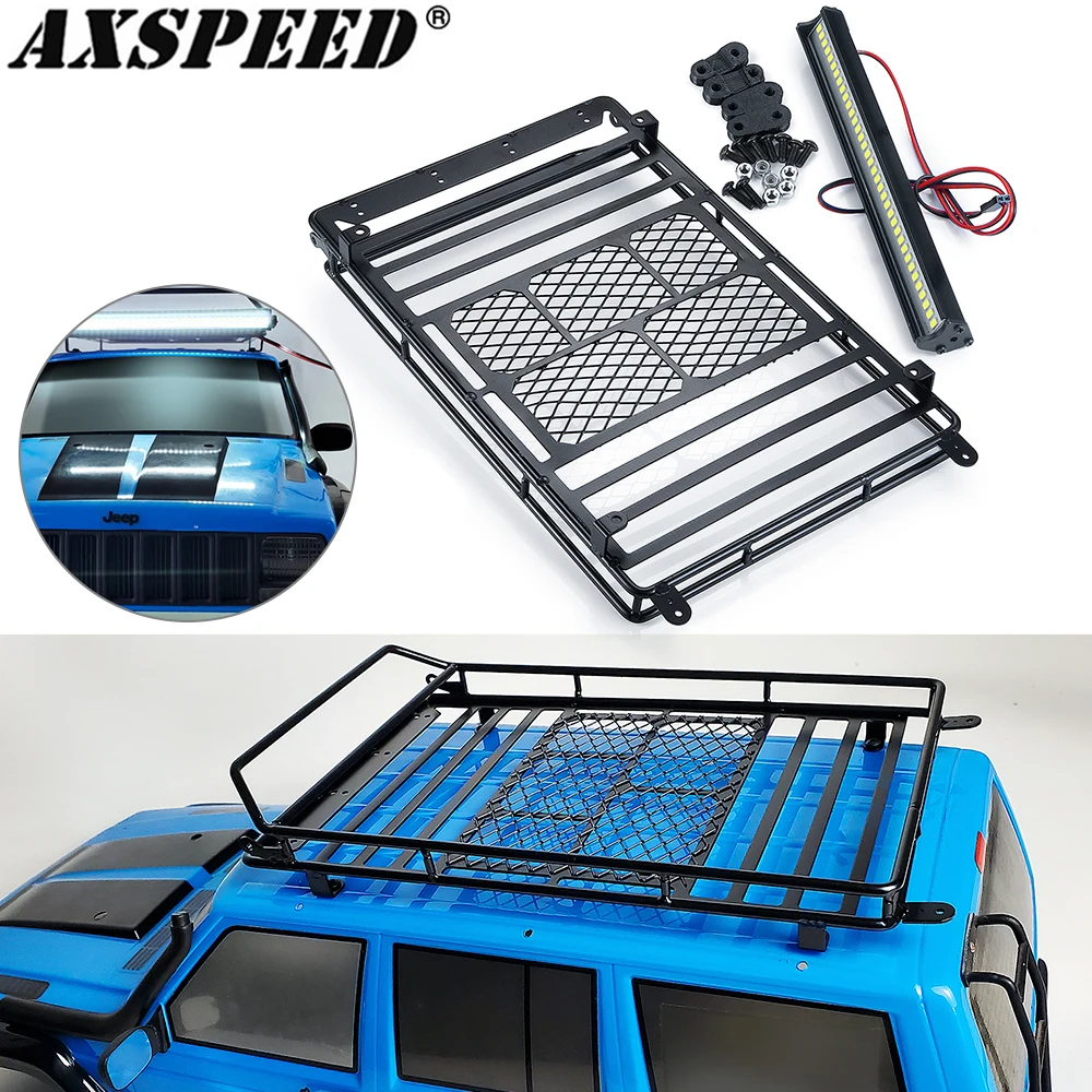 

Автомобильный багажник на крышу AXSPEED RC, металлический багажник со стандартной планкой 232*153 мм для 1/10 RC Crawler Axial SCX10 90046 TRX4