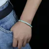 New Bezel Setting Small Beads Blue Turquoise Bangles for Women Brass with Gold Plated Color Classic Bracelet Fashion Jewelry 5
