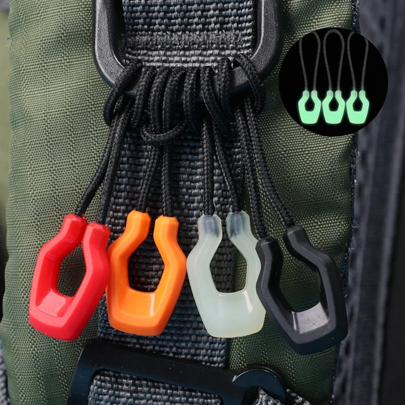 Detachable Luminous Zipper Buckle Pull Rope Zipper Tail Rope Head Bag Clothes Backpack Pulling Pendant Ornament