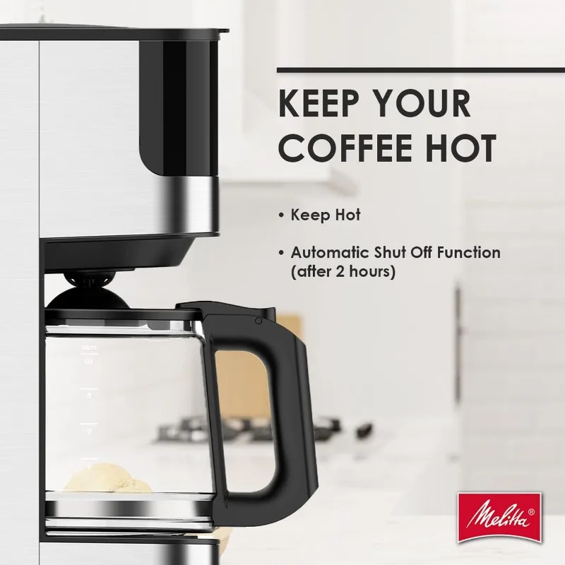 Melitta Aroma Tocco Glass Drip Coffee Maker Programmable Coffee Machine Glass Carafe Coffee Pot 4