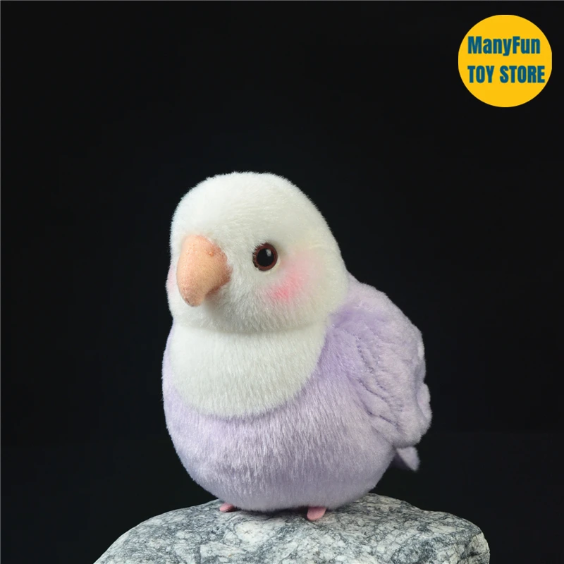 Lovebird Parrot High Fidelity Peony Parrot Plushie Budgerigar Budgie Plush Toys Lifelike Animals Simulation Stuffed Doll Toy 6