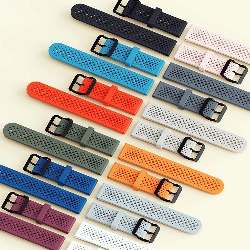 Breathable Silicone Strap for Smartwatch - 22mm Sport Band Accessory